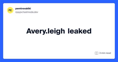 avery.leigh leaked onlyfans|Unveiling Avery Leigh: Exclusive Leaked Content From OnlyFans